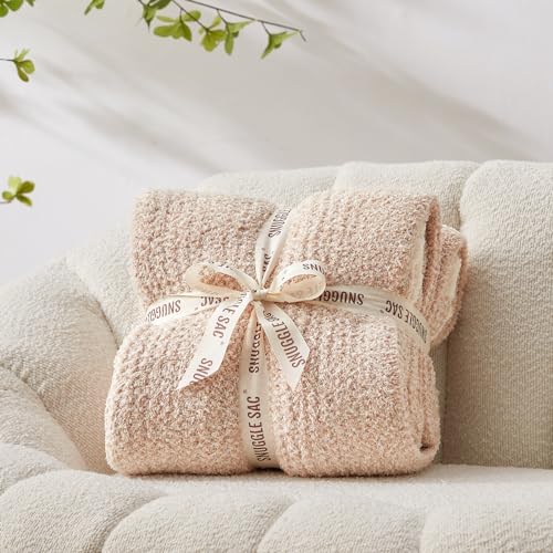 Super Soft & Reversible Heather Beige Throw (Heather Beige / Twin (60"x80"))
