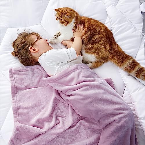 GentleSoft Bedding Fleece Blanket for Girls and Boys (Light Purple / Kids (43" x 55"))