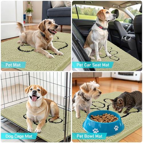Dog Door Mat for Muddy Paws 48x30 (Vanilla / 48" X 30")