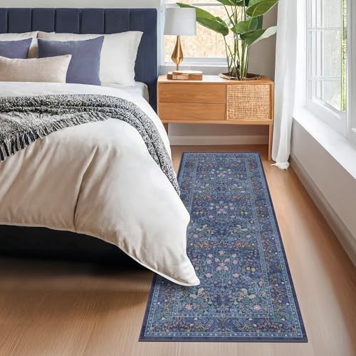Non Slip 2x6 Dark Blue Kitchen Runner Rug (Dark Blue / 2' x 6' (Runner))