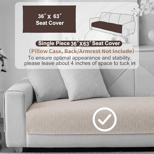 Soft Waterproof Chenille Cover Washable (1pc/36"x63"/Seat Cover / Coffee)