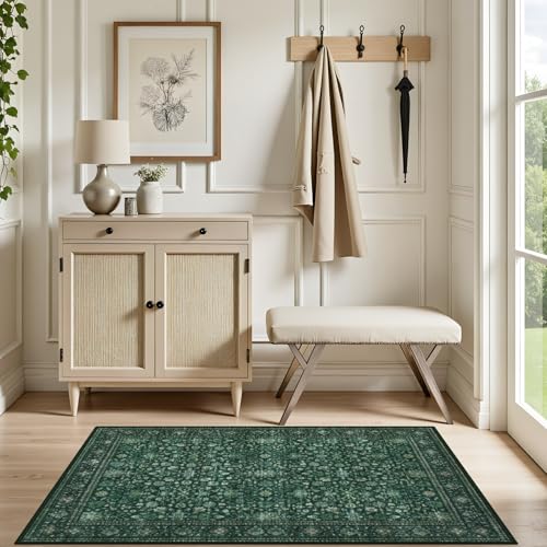 2x3 Area Rugs Living Room (Deep Green / 2' x 3' (Rectangular))
