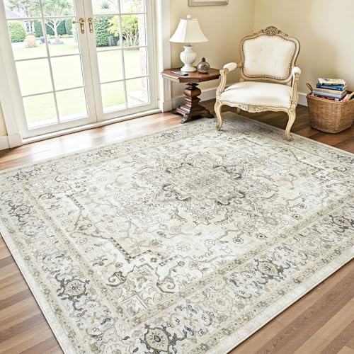 8x10 Beige Area Rugs for Bedroom Living Room (Sunflower Beige / 8' x 10' (Rectangular))