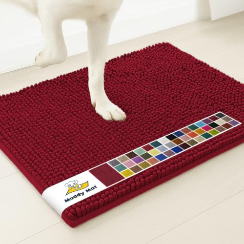 Super Water Absorbent Door Mat Indoor (Maroon / 19" x 30")