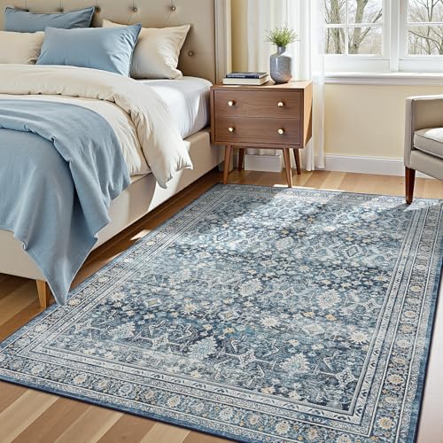 6x9 Area Rugs for Living Room Bedroom (Blue / 6' X 9' (Rectangular))