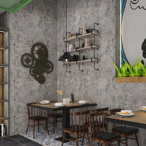 Cement Gray Contact Paper Concrete Peel and Stick Wallpaper Industrial Style Self Adhesive Paper Waterproof Removable Decorative Paper Vinyl Film Furniture Stickers for Bathroom Kitchen Cabinets (Gray / 15.8" x 118")