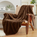 Turtle Shell Twin Size Throw Blanket Coffee for Couch & Sofa (Coffee / Twin)