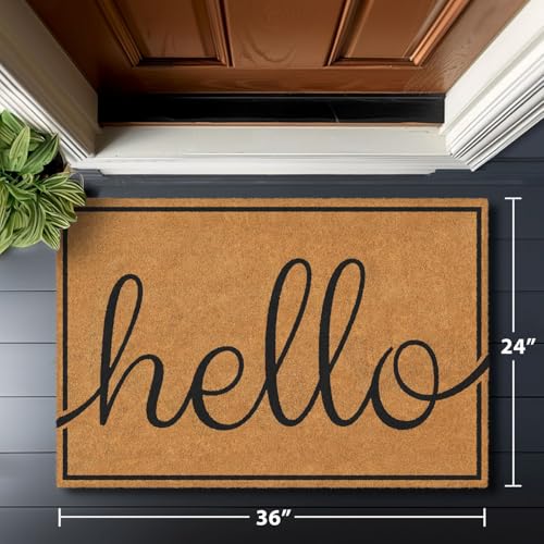 Natural Coco Coir Non (Hello Script / 24x36)