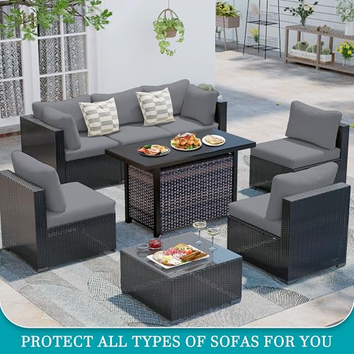 12 Pcs Outdoor Cushion Covers (Grey / 12PCS)