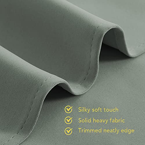 Modern Blackout Curtains Noise Reducing (Greyish Green / 42"W x 54"L (Pack of 2))