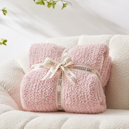 Pink Throw Blankets for Couch (Heather Pink / Throw (50"x60"))
