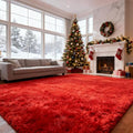 Red Shag Area Rugs for Bedroom Living Room
