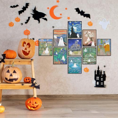 09 Pcs Unframed Spooky Altered Art (Unframed / Vintage Ghost)