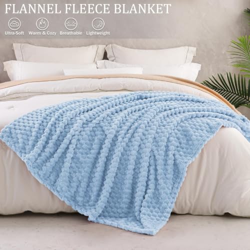 3D Fleece King Size Blanket for Bed (Stone Blue / King ( 90x104 IN ))