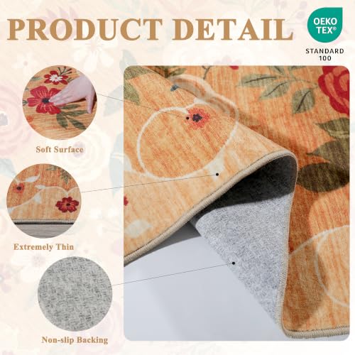 2x10 Runner Rug (Orange / 2' x 10' (Rectangular))