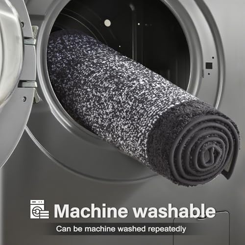 48x24 Bathroom Rugs Non Slip Washable (Dark Grey / 2' x 4' (Rectangular))