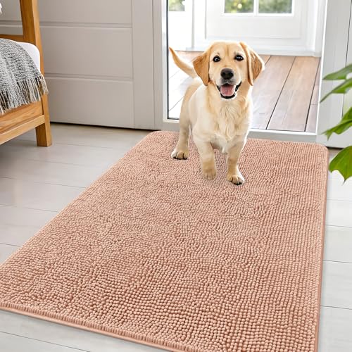 Dog Door Mat for Muddy Paws 44x32 (Peach / 44" X 32")