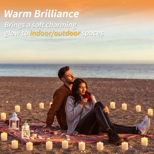 3"x3" Outdoor Waterproof Flameless LED Candles with Remote Timer