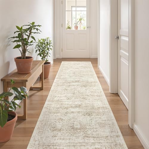 2x8 Runner Rug Non Slip (Beige/Ivory / 2' x 8' (Runner))