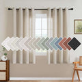 Luxurious Natural Linen Curtains (52"W x 63"L (Pack of 2) / Angora)