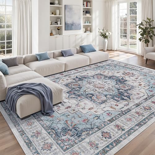 9x12 Area Rugs for Living Room (Blue / 9' x 12' (Rectangular))