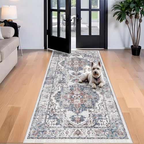 Washable 4x8 Hallway Area Rug (4' x 8' (Rectangular) / Brick)