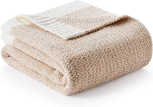 Super Soft & Reversible Heather Beige Throw (Heather Beige / Twin (60"x80"))