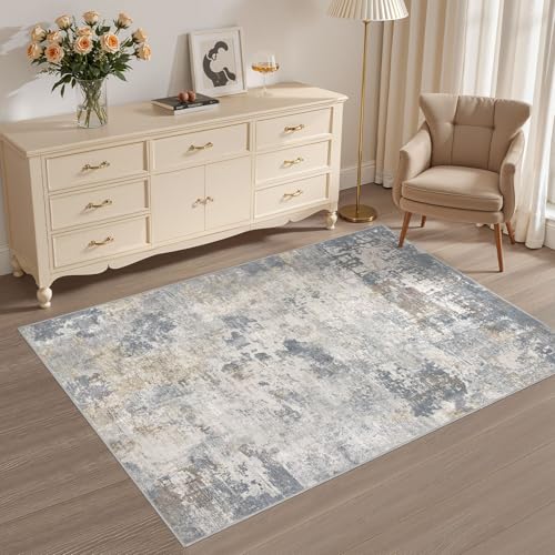3x5 Area Rug Living Room Rugs (Blue Grey / 3' x 5' (Rectangular))