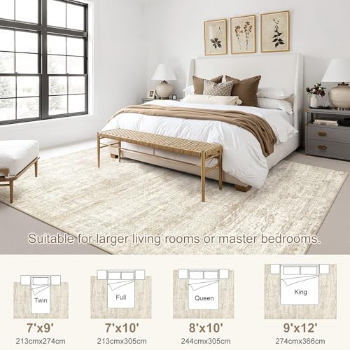 8x10 Area Rug Living Room Rugs (Beige/Brown / 8' x 10' (Rectangular))