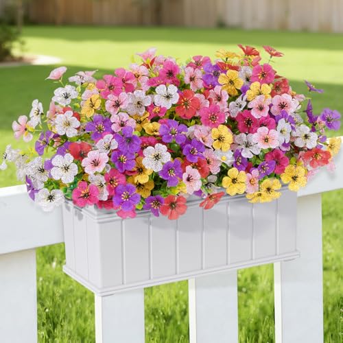 Artificial Flowers for Outdoor (6 Mix Color)