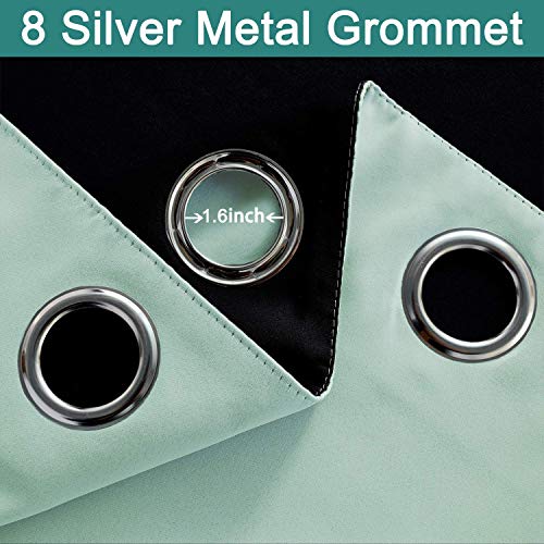 Aqua 100% Blackout Patio Door Curtain Panels W100 x L84 (100"W x 84"L (Pack of 1) / Aqua)