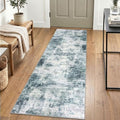 Abstract Runner Rug 2x6 Ft Washable Runners for Hallways (Sage/Grey/White / 2' x 6' (Rectangular))