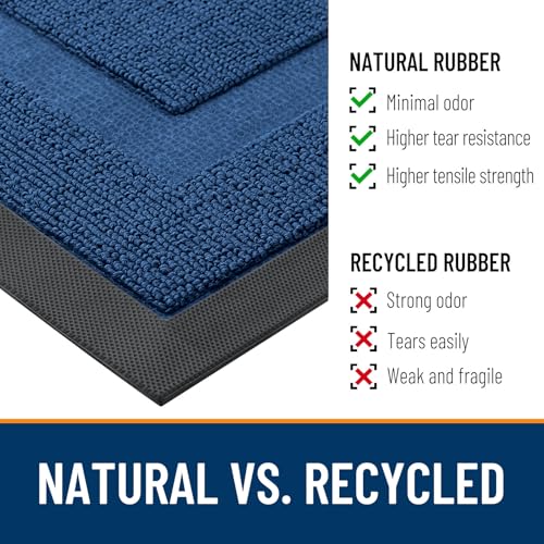 Front Door Mat Outside 47x23 (Navy Blue / 47" x 23")