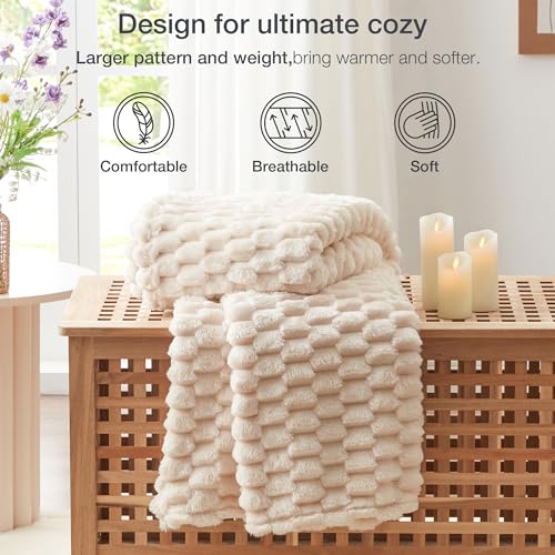 Large Turtle Shell Fleece Throw Blanket for Couch and Bed Beige (Beige#large Turtle / Throw)