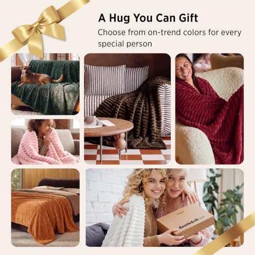 Soft Twin Blanket for Bed Decor Gifts Burnt Orange 60"x80" (Orange / Twin)