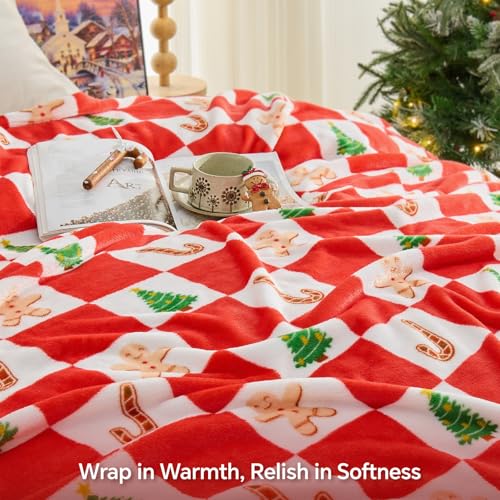 Checkered Christmas Throw Blanket for Decor & Gift (Christmas Checkered / Throw(50"x60"))