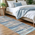 Abstract Washable 2x7 Runner Rug Non Slip Runners for Hallway (Blue Aqua/Beige Taupe Multi / 2' x 7' (Runner))