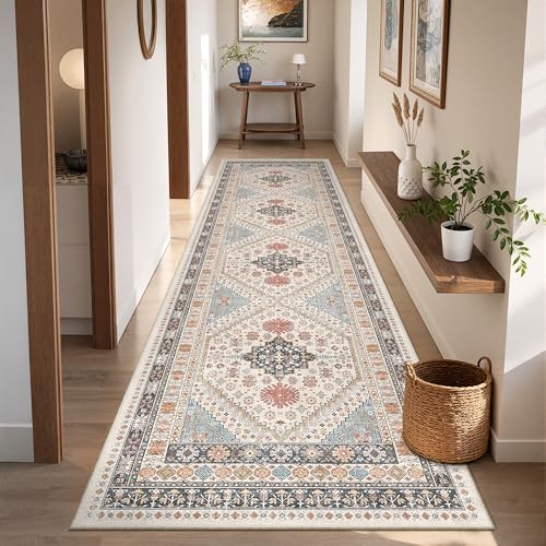 Runner Rug 2x8 Runners for Hallways Washable Rugs (Blue/Red/Multi / 2' x 8' (Runner))