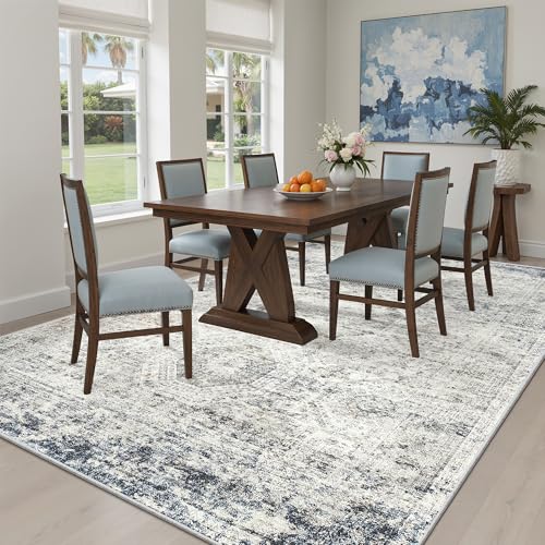 5x7 Area Rugs Blue (Blue/Ivory / 5' x 7' (Rectangular))