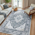 Washable Area Rug (Grey/White/Beige / 5' x 8' (Rectangular))