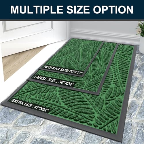 Waterproof Front Doormat (Green / 35" X 23")