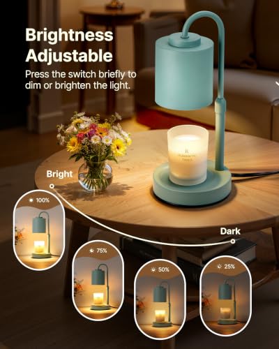 Dimmable Candle Warmer Lamp with Timer (Sage Green)