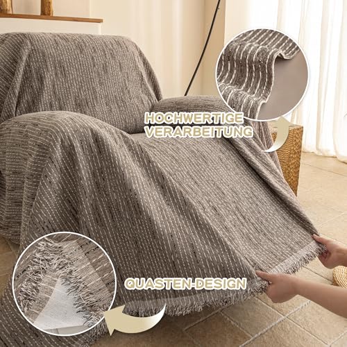 Oversized Armchair Couch Cover for 1 Cushion Couch (71" x 91" / 9# Lines Sand)