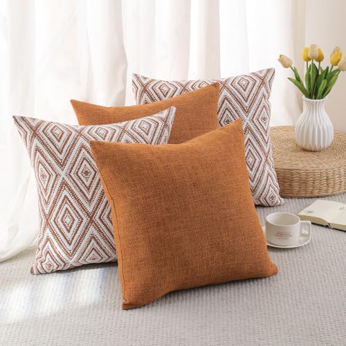 Throw Pillow Covers 18x18 (Golden Brown / 18" x 18" (Pack of 4))