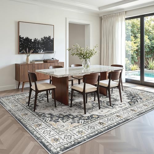 6x9 Area Rugs for Living Room (Black / 6' x 9' (Rectangular))
