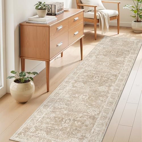 Runner Rug 2x8 for Hallway (Beige/Brown / 2' x 8' (Runner))