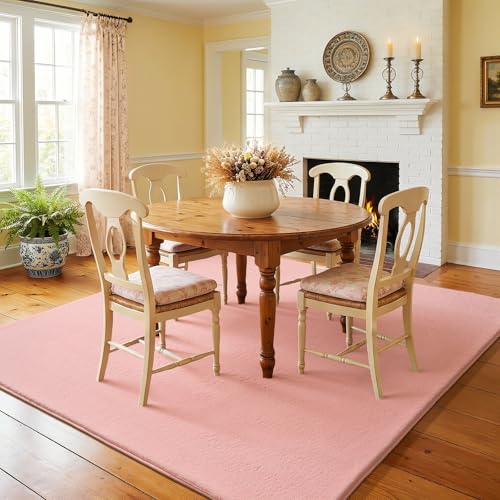 4x4 Square Area Rugs for Bedroom Living Room (4' x 4' (Square) / Pink)