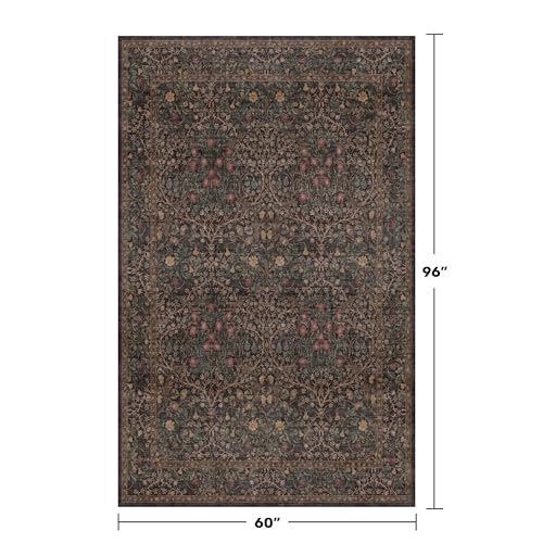 Taupe Brown 5x8 Rug for Living Room (Dark Brown / 5' x 8' (Rectangular))