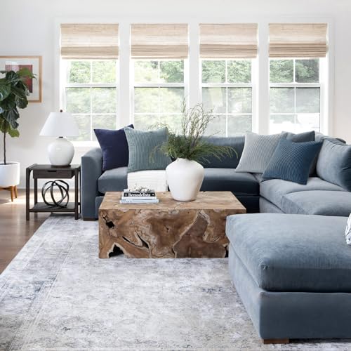 Decorative Throw Pillow Covers Cushion Cases (Blue / 22" x 22" (Pack of 4))
