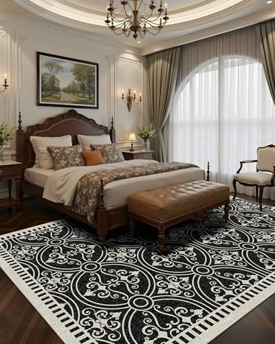 8x10 Area Rugs for Living Room Modern Washable Rug (Obsidian / 8' x 10' (Rectangular))